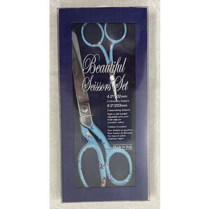 Beautiful Scissor Set Floral Handle 203mm Dressmaking & 102mm Embroidery Scissors