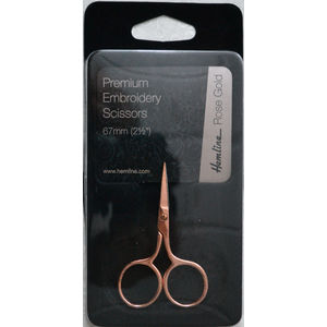Hemline 67mm (2 1/2&quot;) Rose Gold Premium Embroidery Scissors