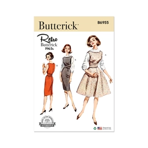 1960s Misses' Shallow Necked Jumper Sizes 8-16, Butterick Sewing Pattern 6955b5