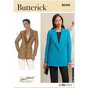 Misses' Jackets Sizes 18-26, Butterick Sewing Pattern 6960y5