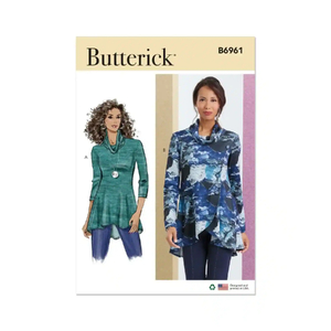 Women’s Knit Tops Sizes 12-20, Butterick Sewing Pattern 6961p5