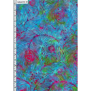 BA108-30 Fronds Multi, Deluxe Quilt backing 275cm Wide Per Metre