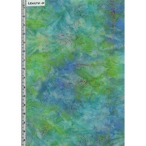 BA108-32 Swirls Lime/Blue, Deluxe Quilt backing 275cm Wide Per Metre