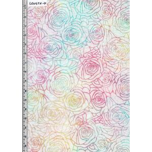 Batik Australia BA108-602 Floral Pastel, Deluxe Quiltbacking 275cm Wide Per Metre