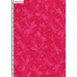 BA108-807 Dragonfly HP, Deluxe Batik Quilt Backing Fabric 275cm Wide Per Metre