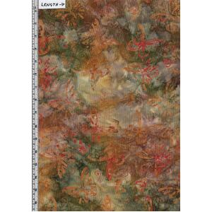 BA108-820 Butterfly Earth, Deluxe Batik Quilt Backing Fabric 275cm Wide Per Metre