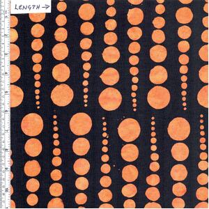 Batik Australia BA1277 Dots Orange/Black 110cm Wide Cotton Fabric