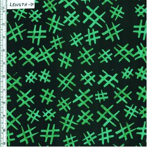 Batik Australia BA1281 Hashes Green/Black 110cm Wide Cotton Fabric