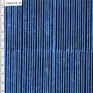 Batik Australia BA1283 Stripes Blue/Black 110cm Wide Cotton Fabric