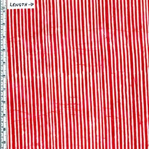 Batik Australia BA1291 Stripes Red/White 110cm Wide Cotton Fabric