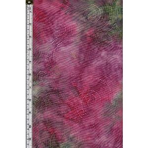 Batik Australia BA45-277 Swirl Dots Pink Green 110cm Wide Cotton Fabric
