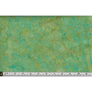 Batik Australia Designers Palette BA45-419 Green Swirl 110cm Wide Cotton Fabric