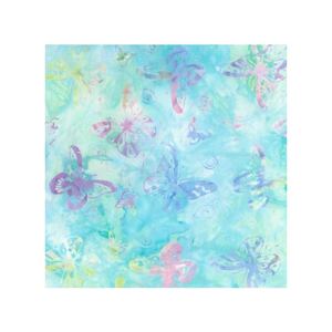 Batik #1486 Springtime Aqua, 112cm Wide by Batik Australia