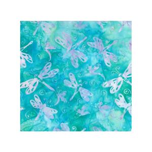 Batik #1497 Springtime Aqua, 112cm Wide by Batik Australia