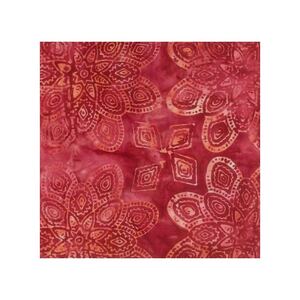 Batik #1515 Fire Mandala Red, 112cm Wide by Batik Australia