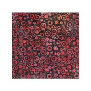 Batik #1523 Fire Red Charcoal, 112cm Wide by Batik Australia
