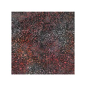 Batik #1524 Fire Red Charcoal, 112cm Wide by Batik Australia