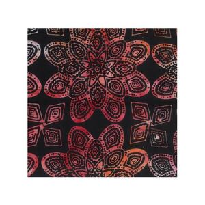 Batik #1528 Fire Charcoal Mandala, 112cm Wide by Batik Australia