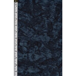 38cm REMNANT Batik Australia Fabric BA45-46 Navy Blue, 110cm Wide
