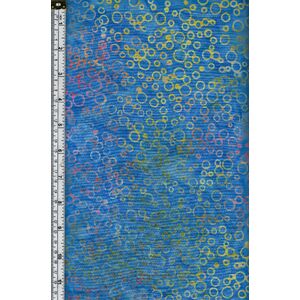 Batik Australia BA45-494 Bubbles Blue, 110cm Wide 48cm REMNANT
