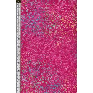 Batik Australia Designers Palette BA45-496 Bubbles Hot Pink 110cm Wide Cotton Fabric