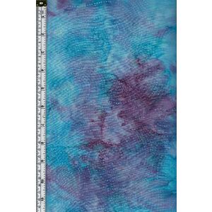 Batik Australia BA45-507 Swirl Dots Sky Blue Purple 110cm Wide Cotton Fabric