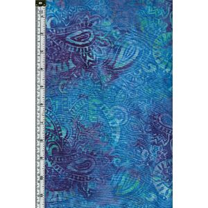 Batik Australia Designers Palette BA45-517 Jacobean Blue 110cm Wide Cotton Fabric