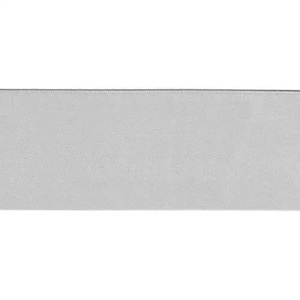 SILVER 50mm (Folded) Woven Edge Satin Blanket Binding By The Metre
