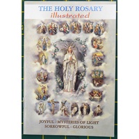 The Holy Rosary Illustrated, 24 Pages, 103 x 150mm, Softcover, Made In Italy
