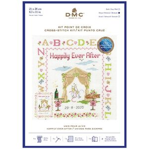 DMC HAPPILY EVER AFTER Counted Cross Stitch Kit 21 x 28cm, BK1922 Wedding Record