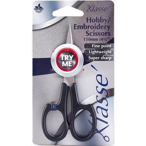 Klasse Hobby Embroidery Scissors 110mm, Lightweight Fine Point BK2506