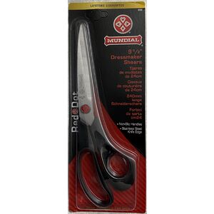 Dressmaking Shears 240mm (9 1/2&quot;) MUNDIAL, Non-Slip Handles, Knife Edge Scissors