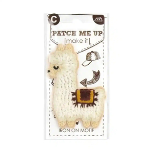 LLAMA Iron On Motif 7cm x 4.5cm - Patch Me Up by Make It BM6895