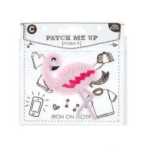 FLAMINGO Motif Iron-On 8cm x 5cm - Patch Me Up by Make It BM6905