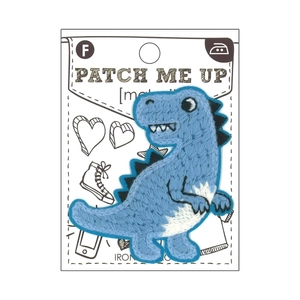 DINOSAUR BLUE Motif Iron-On 7cm x 6cm - Patch Me Up by Make It BM6906