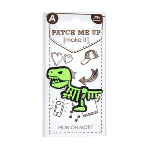 GREEN DINO Iron On Motif 5cm x 4cm - Patch Me Up by Make It BM6937