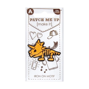 ORANGE DINO Motif Iron-On 5cm x 3cm - Patch Me Up by Make It BM6939
