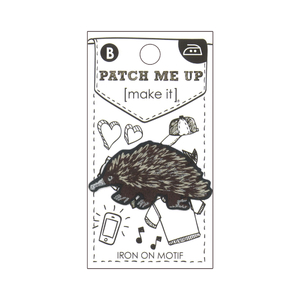 ECHIDNA Iron On Motif 4.9cm x 2.7cm - Patch Me Up by Make It BM6991
