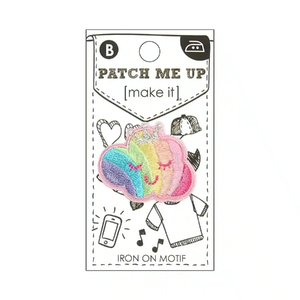 RAINBOW CLOUD Iron On Motif 3.5cm x 3cm - Patch Me Up by Make It BM7002