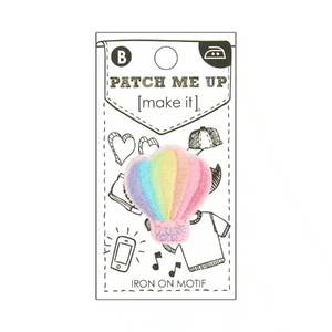 RAINBOW BALLOON Iron On Motif 3cm x 3.3cm - Patch Me Up by Make It BM7003