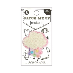 CLOUD WITH HEARTS Iron On Motif 4.1cm x 4.6cm - Patch Me Up by Make It BM7004