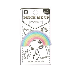RAINBOW Iron On Motif 5cm x 2.4cm - Patch Me Up by Make It BM7005