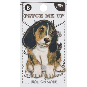 BEAGLE Iron On Motif 4.5 x 6.4cm - Patch Me Up by Make It BM7018