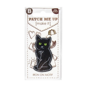 BLACK CAT Iron On Motif Patch Me Up by Make It BM7019, 2.8 x 5.2cm