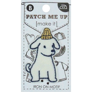 DOG Iron On Motif Patch Me Up by Make It BM7020, 3.7 x 5.8cm