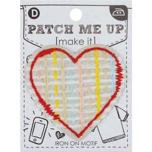 HEART Iron On Motif Patch Me Up by Make It BM7021, 6.4 x 6.2cm