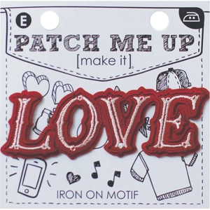 LOVE Iron On Motif Patch Me Up by Make It BM7022, 9.8X3.2cm
