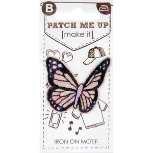 BUTTERFLY Iron On Motif Patch Me Up by Make It BM7023, 4.4X3.9cm