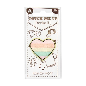 HEART Iron On Motif Patch Me Up by Make It BM7028, 3.6X3.1cm