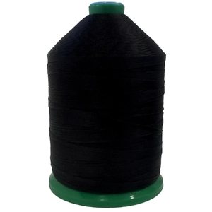BLACK (101) No.10 Bonded Nylon Thread, 1800m Cone, Extra Heavy Sewing